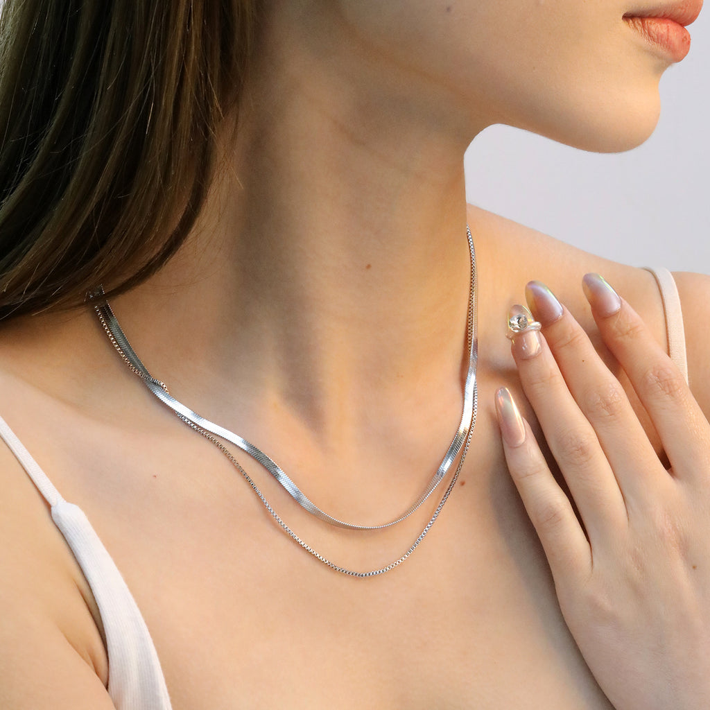 Damen elegante Halskette aus hochwertigem Edelstahl mit verstellbarer Länge Shop Nory