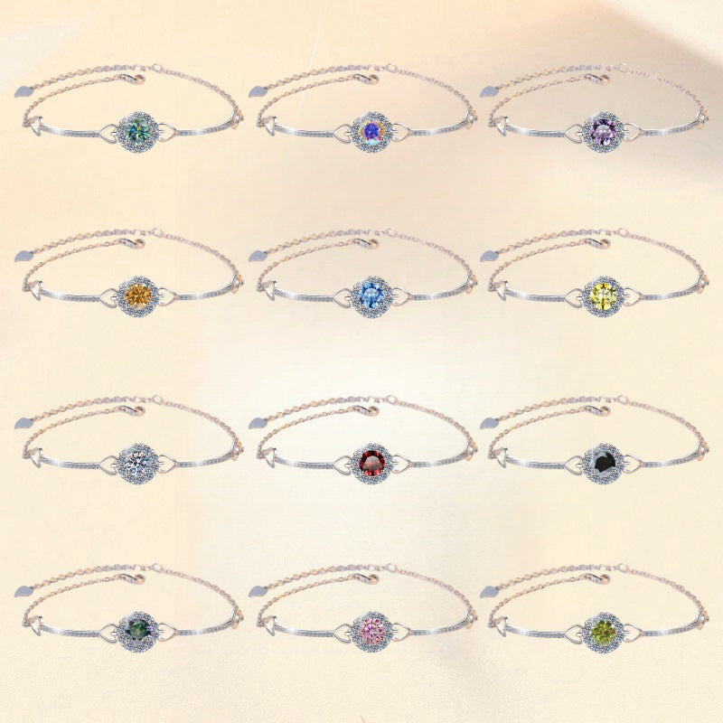 Damenarmband mit funkelndem Herzdesign und strahlendem Kristall Shop Nory