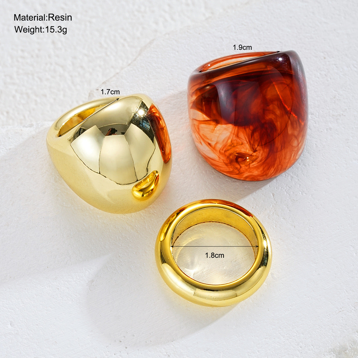 Damen elegantes Ringe-Set mit einzigartigen Formelementen Shop Nory