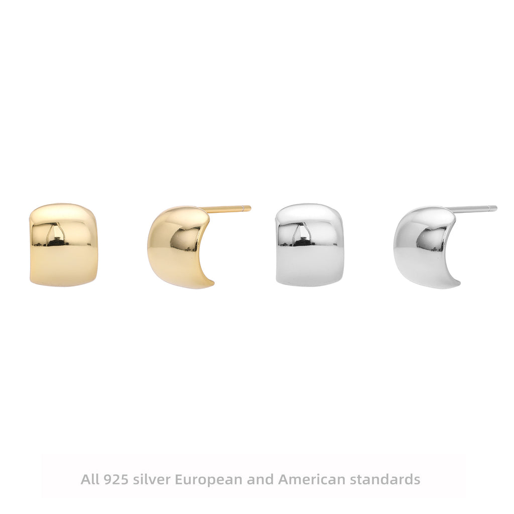 Damen Ohrstecker mit modernem, geschwungenem Design aus 925 Sterling Silber Shop Nory