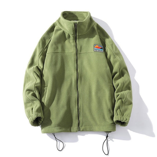 Herren Fleecejacke mit hohem Kragen und praktischen Taschen