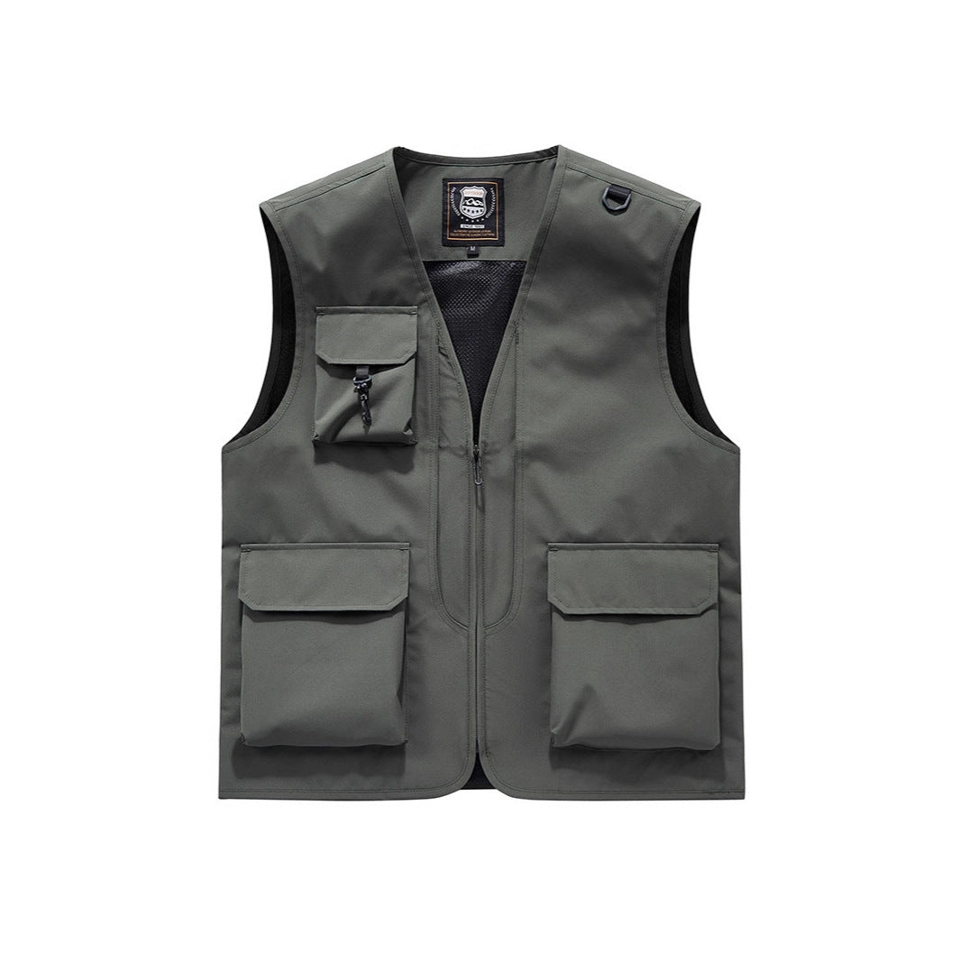 Herren Sichtbare Multifunktionale Utility-Weste mit Mesh‑Futter, Mehrfachtaschen und D‑Ring Shop Nory