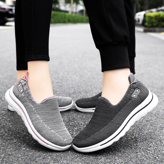 Damen nan Strick-Slip-On Komfortsneaker mit herausnehmbarem Memory-Fußbett und stoßdämpfender EVA-Zwischensohle Shop Nory