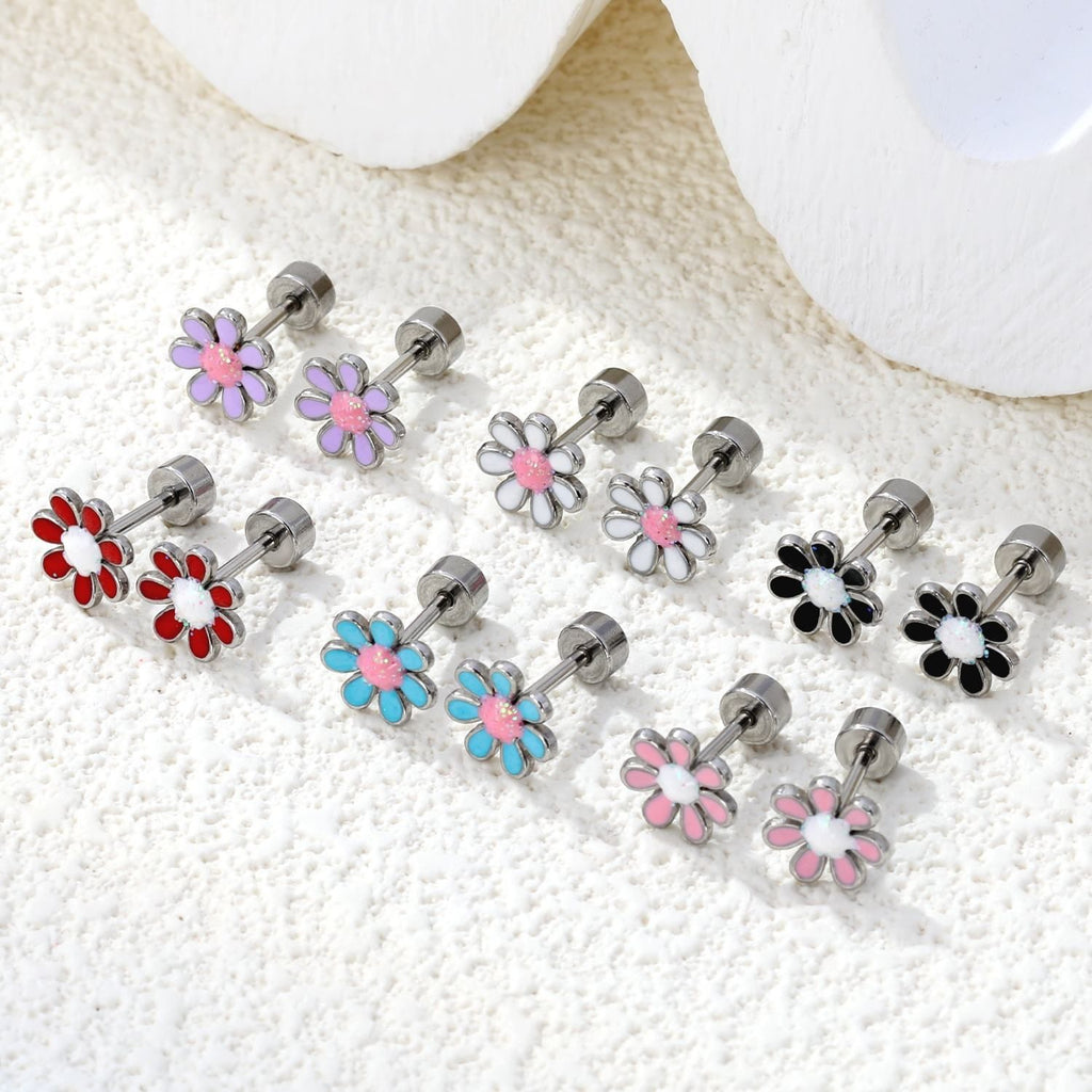 Damen Ohrstecker im floralen Design mit bunten Akzenten Shop Nory