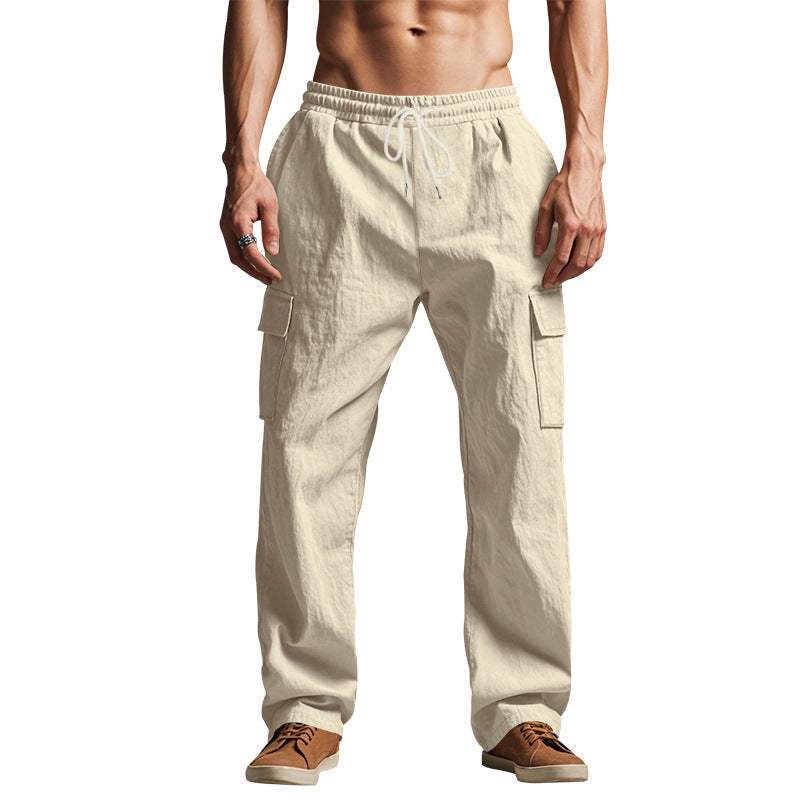 Herren lockere Cargohose mit elastischem Bund und praktischen Seitentaschen