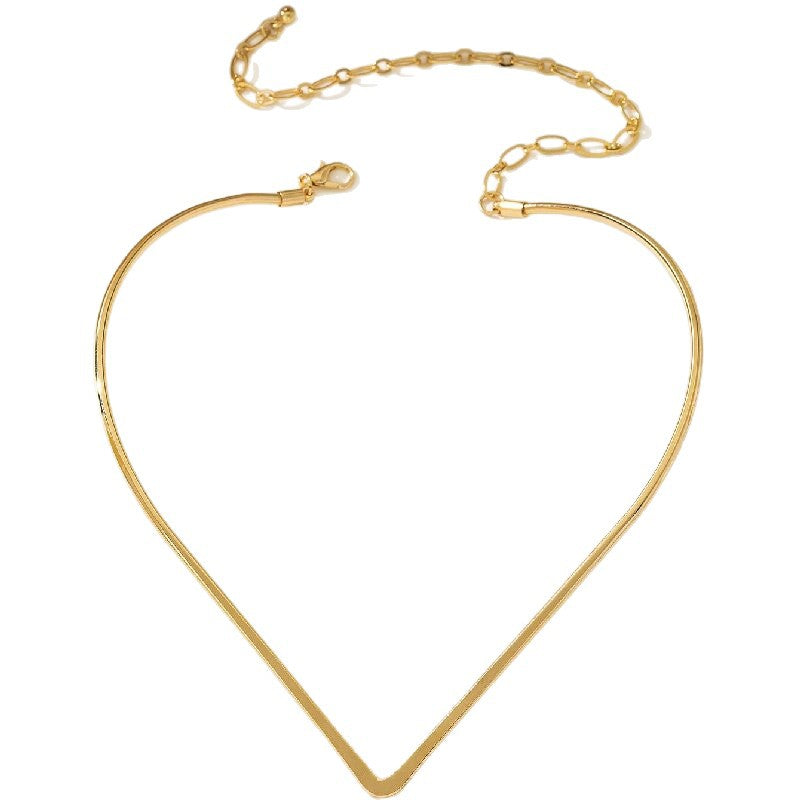 Damen Choker-Halskette mit modernem V-Design Shop Nory