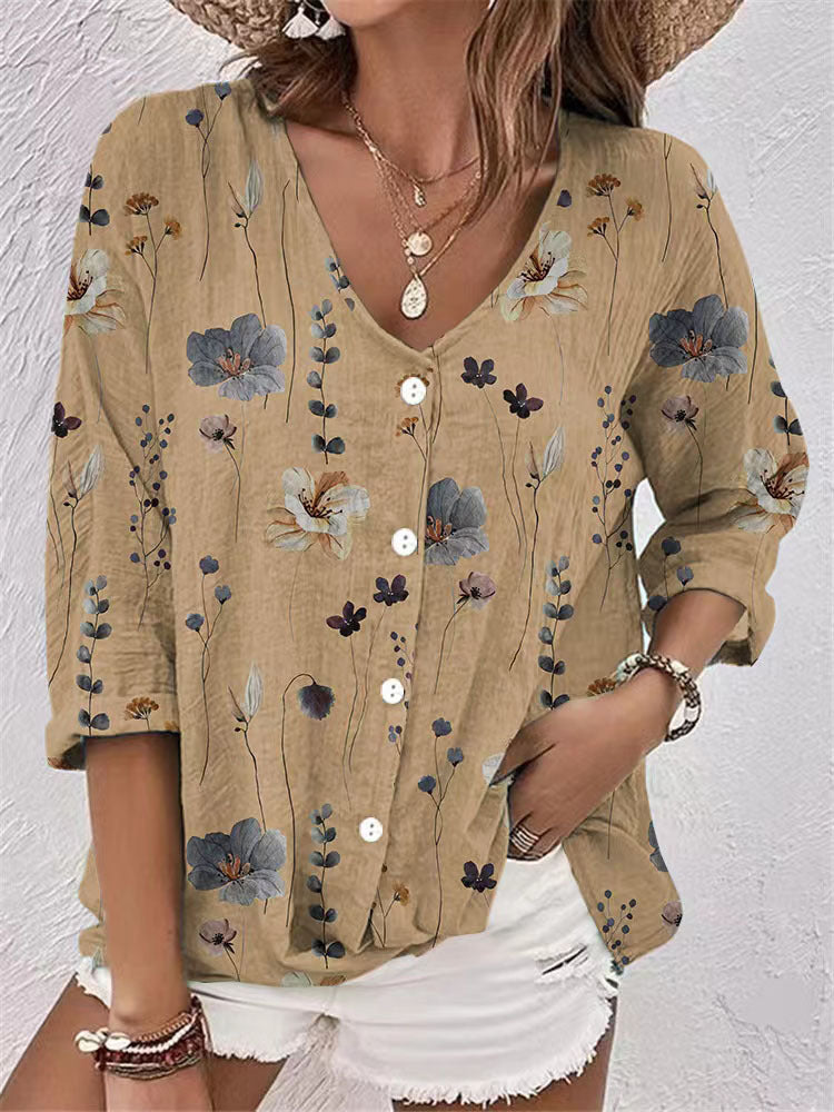 Damen Bluse mit floralem Druck und lässigem Schnitt