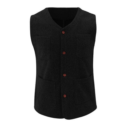 Herren Weste mit funktionalen Taschen und eleganten Knopfdetails