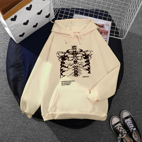 Unisex nan oversized Kapuzenpullover mit anatomischem Grafikprint, Kängurutasche und verstellbarer Kordel Shop Nory