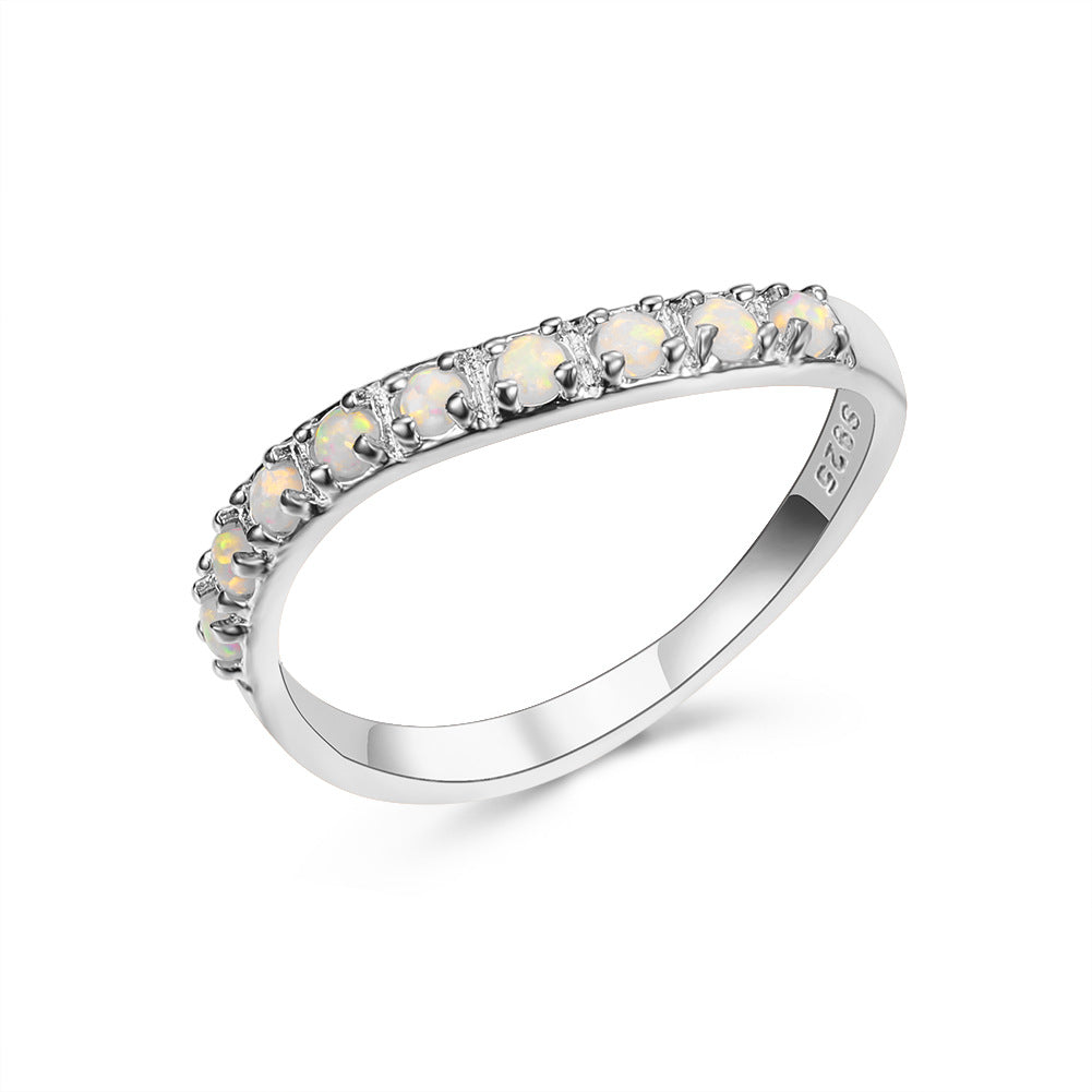 Damen Ring mit funkelnden opalisierenden Steinen Shop Nory