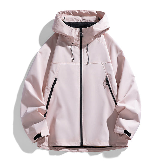 Herren Technische Kapuzen-Utilityjacke mit Kontrastpaneelen und wasserabweisender Membran Shop Nory