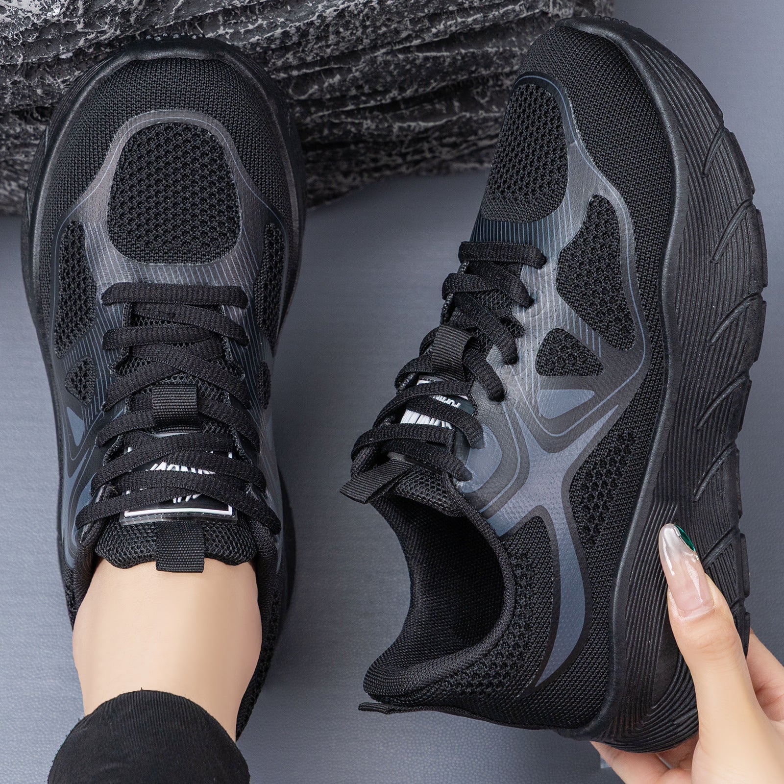 Damen Sportliche Laufschuhe mit atmungsaktivem Mesh-Obermaterial und gepolsterter Sohle