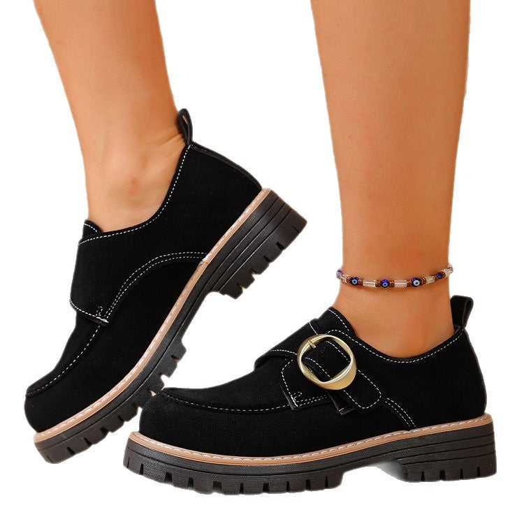 Damen Chunky Loafer im Mokassin‑Stil mit großer Zierschließe, Velours‑Optik und profilierter Gummisohle Shop Nory