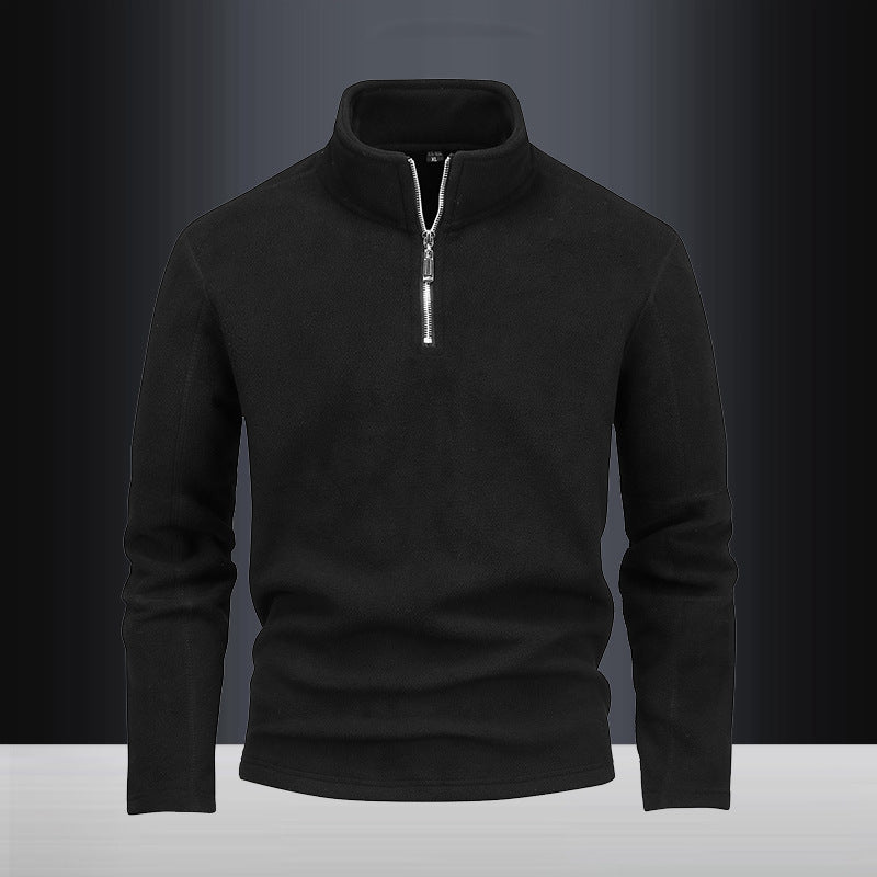 Herren nan Fleece-Halbzip-Pullover mit Stehkragen und flauschiger Mikrofleece-Qualität Shop Nory