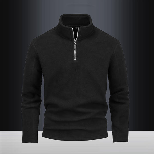 Herren nan Fleece-Halbzip-Pullover mit Stehkragen und flauschiger Mikrofleece-Qualität Shop Nory
