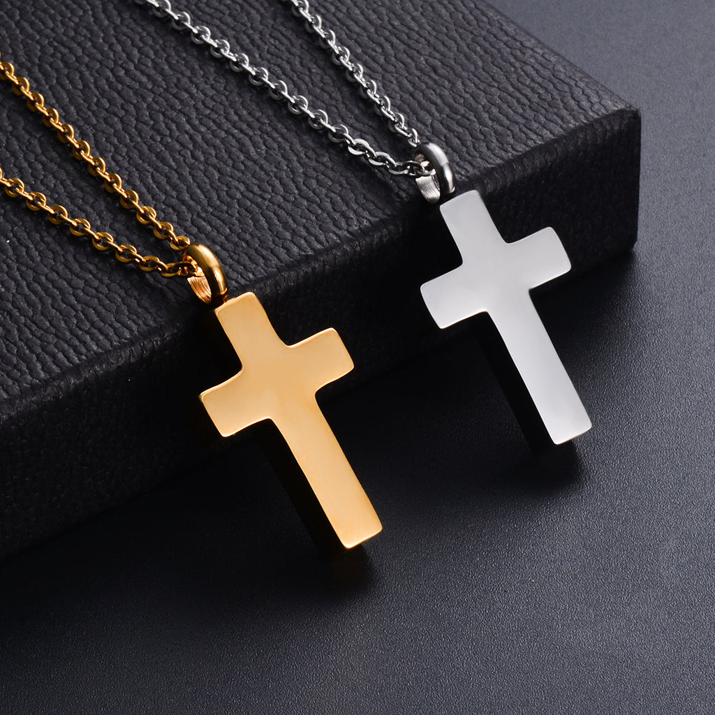 Damen Halskette mit stilvollem Kreuzanhänger aus hochwertigem Metall Shop Nory