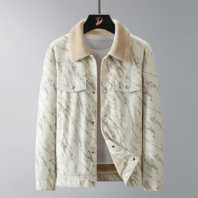 Herren Gemusterte Cordjacke Shop Nory