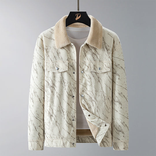 Herren Gemusterte Cordjacke Shop Nory