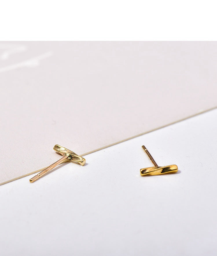 1 Paar 18K vergoldete 925 Sterling Silber 925 Sterling Silber Ohrringe geometrische Ohrstecker | Shop Nory