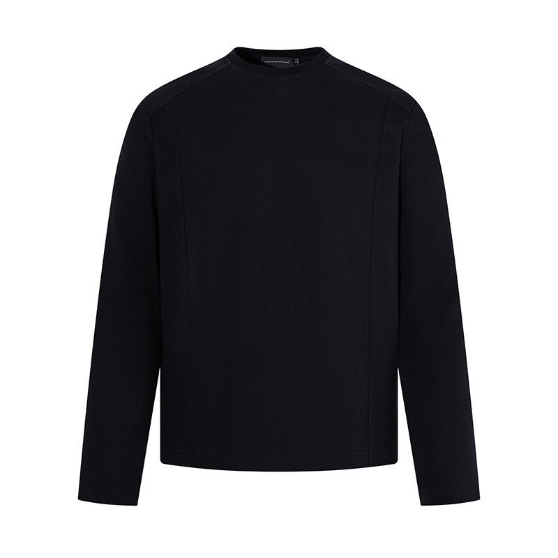 Herren Langarmshirt mit Rundhalsausschnitt aus meliertem Baumwollmix Shop Nory