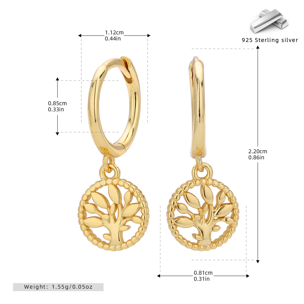 Damen Ohrringe mit Baum-Motiv Shop Nory