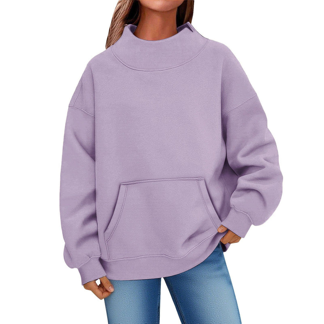 Damen Oversized Hoodie mit Stehkragen und Kängurutasche Shop Nory