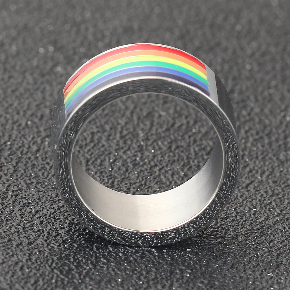Damen Ring mit buntem Streifenmuster Shop Nory