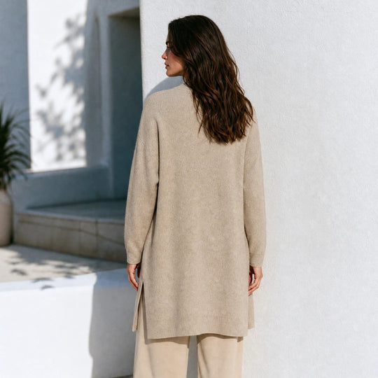 Damen Eleganter Longcardigan aus weichem Strick Shop Nory