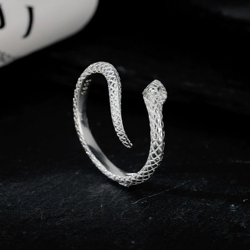 Damen Offener Ring mit kunstvollem Schlangen-Design Shop Nory