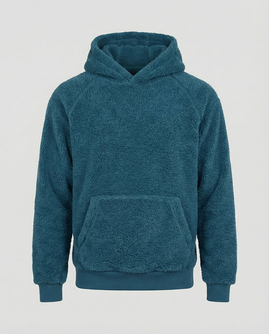 Teddy Pullover Herren weich mit praktischen Taschen