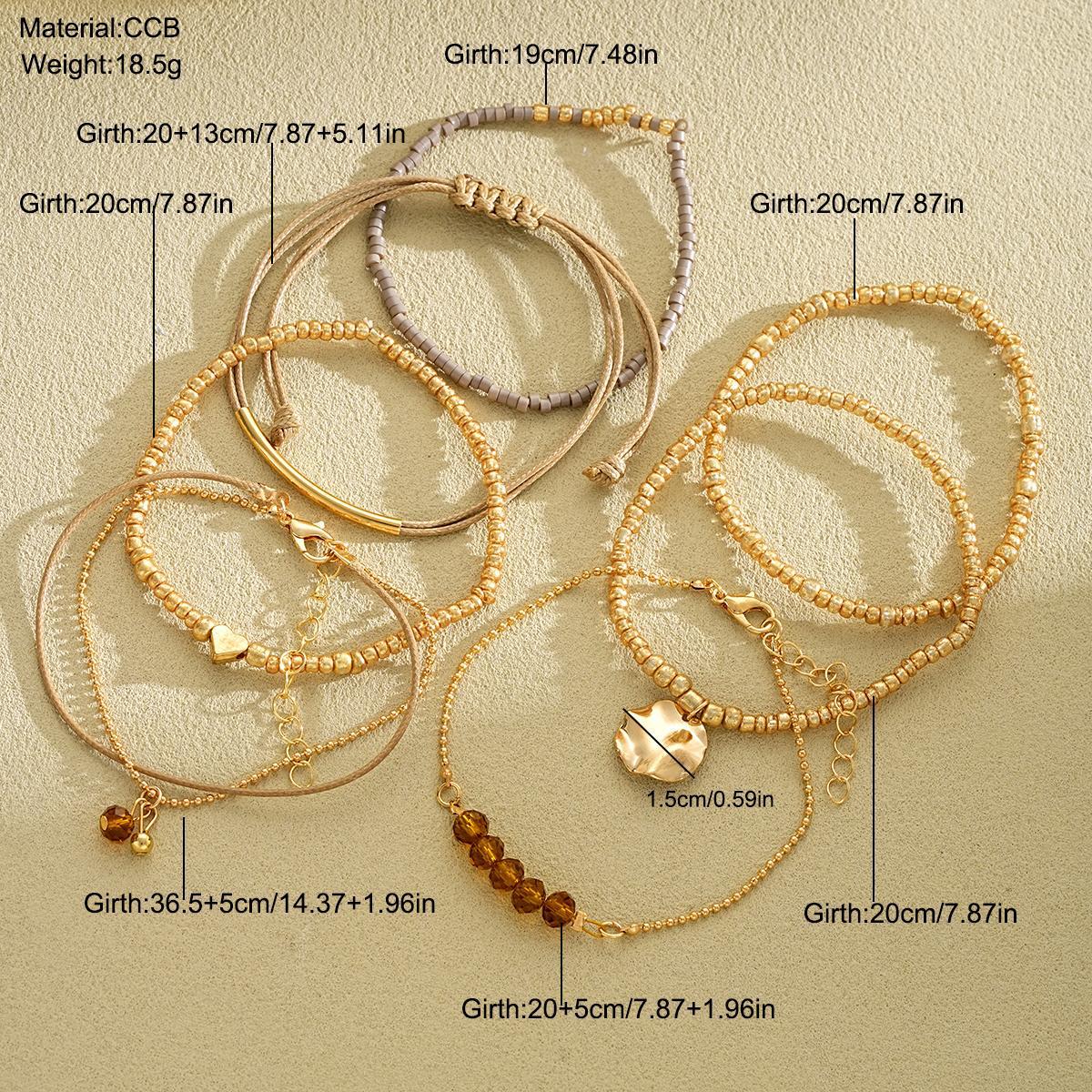 Damen Armband-Set mit vielfältigen Gliederformen und edlen Akzentdetails Shop Nory