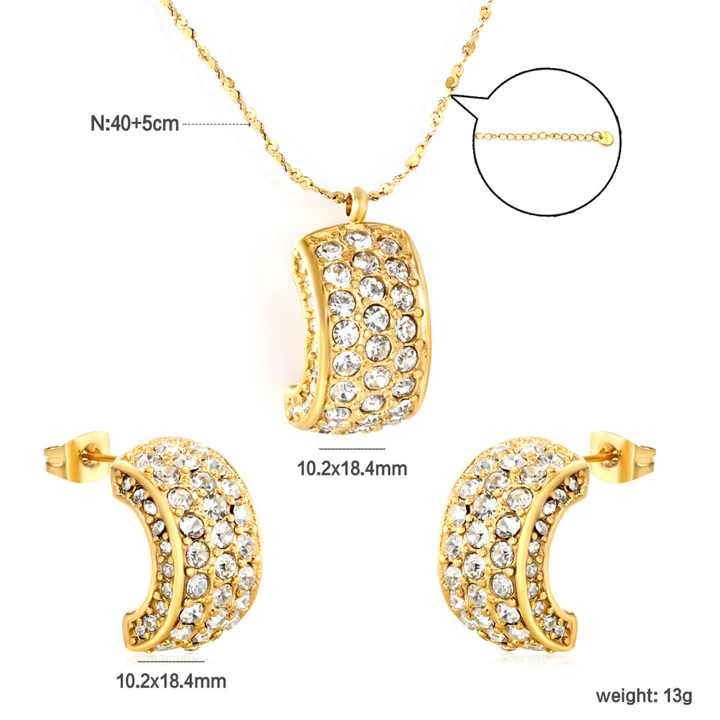 Damen Schmuckset mit funkelnden Zirkonia und elegantem Anhänger Shop Nory