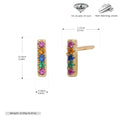 Damen Ohrstecker mit bunten Zirkonsteinen aus hochwertigem 925 Sterling Silber Shop Nory
