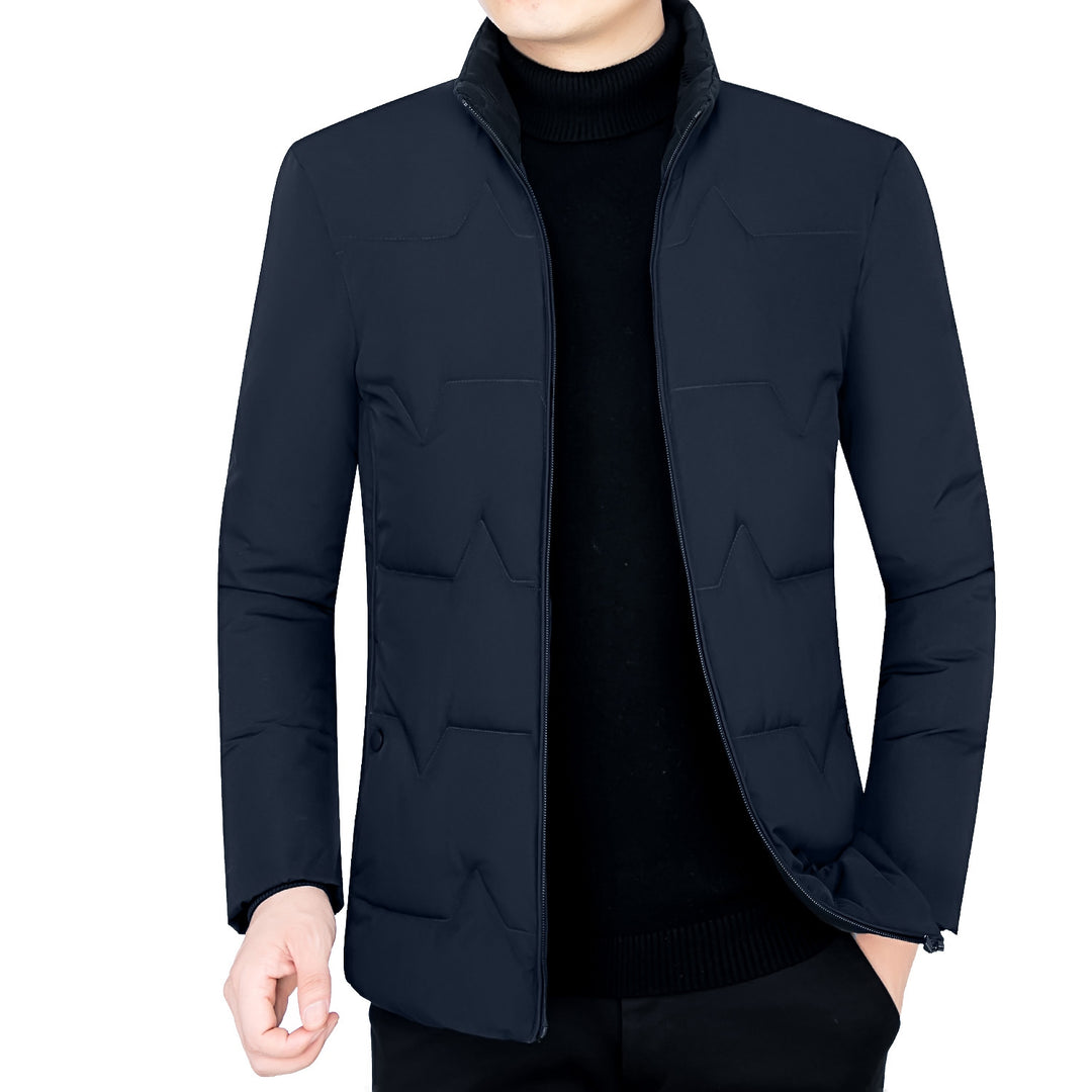 Herren Wattierte Stehkragenjacke mit wasserabweisender Oberfläche und Reißverschlusstaschen Shop Nory
