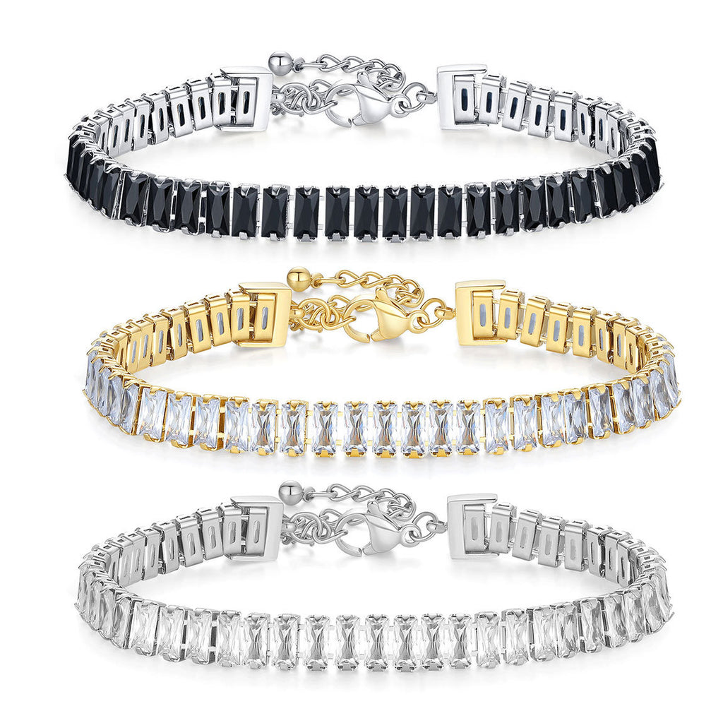 Damen Armband mit funkelnden Zirkonia und elegantem Verschluss Shop Nory