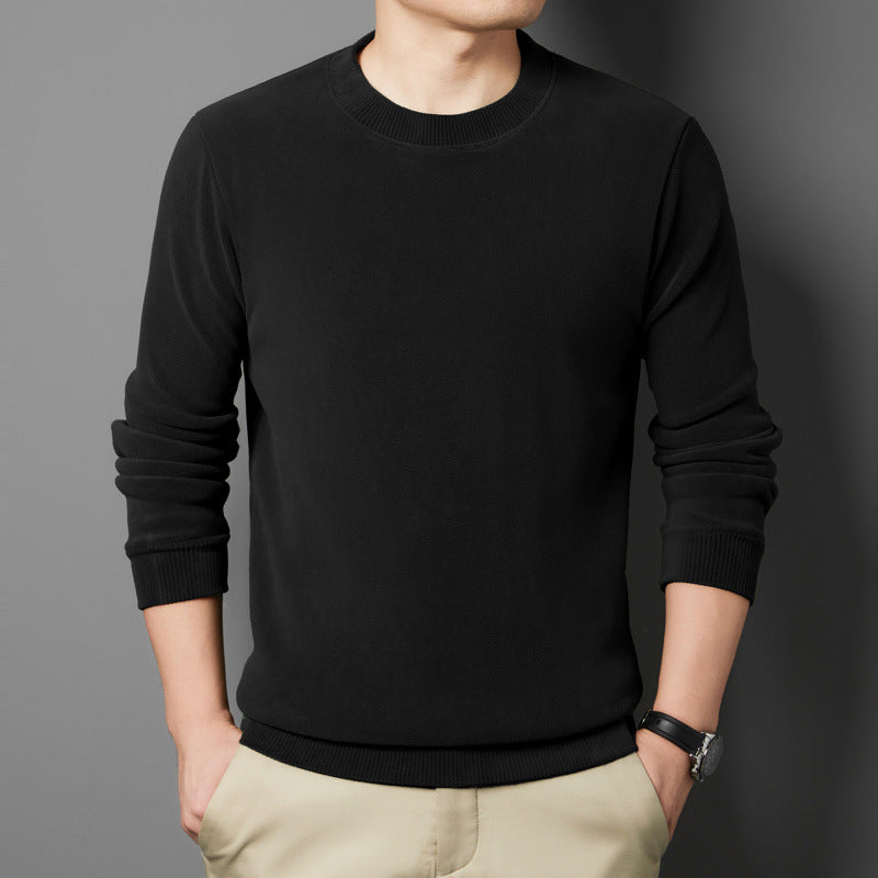 Herren Feiner Rundhals-Pullover aus Baumwollmix mit gerippten Bündchen und schlanker Passform Shop Nory