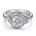 Damen eleganter Verlobungsring mit kunstvollem Designs und funkelnden Zirkonia Shop Nory