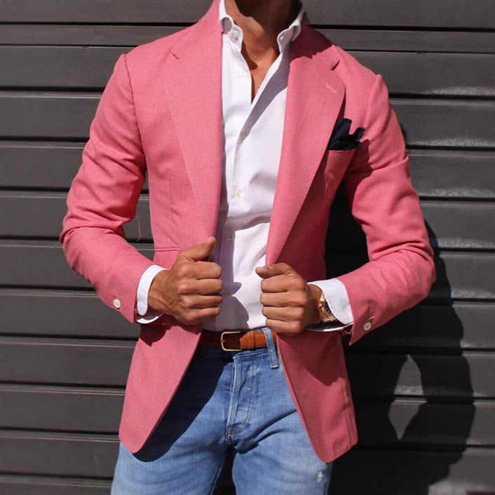 Herren Eleganter Blazer mit modernem Schnitt und strukturiertem GewShopnorye Shopnory