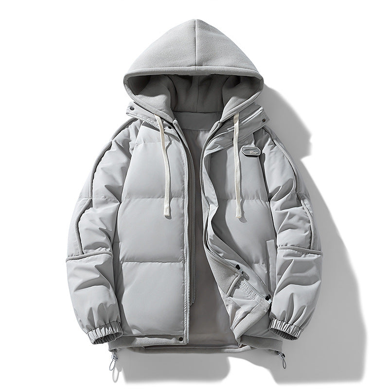 Damen Kurz geschnittene Steppjacke mit kontrastierender Fleece‑Kapuze und Kordelzug Shop Nory