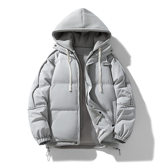 Damen Kurz geschnittene Steppjacke mit kontrastierender Fleece‑Kapuze und Kordelzug Shop Nory