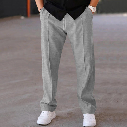 Herren Relaxed-Fit Freizeit-Hose mit Bügelfalte, Tunnelzug und Eingrifftaschen Shop Nory
