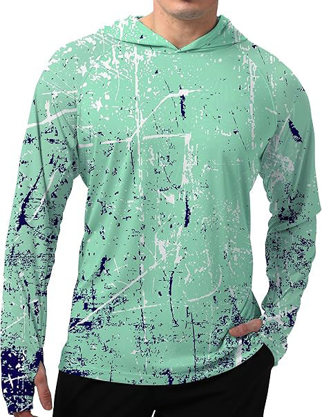 Herren Sportlicher Kapuzenpullover mit abstraktem Druck