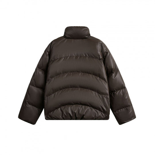 Damen Gekürzte wattierte Boxy‑Jacke mit hohem Stehkragen und Teddyfutter Shop Nory