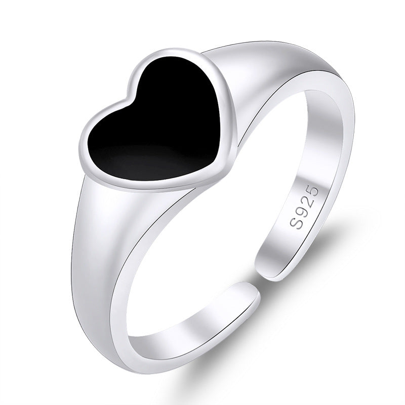 Damenring mit Herzmotiv aus hochwertigem 925er Silber Shop Nory