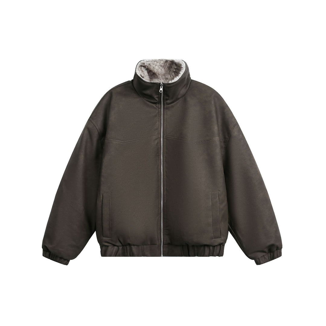 Herren Boxy‑Bomber im Aviatorstil mit faux‑Fur Innenfutter und hohem Stehkragen Shop Nory