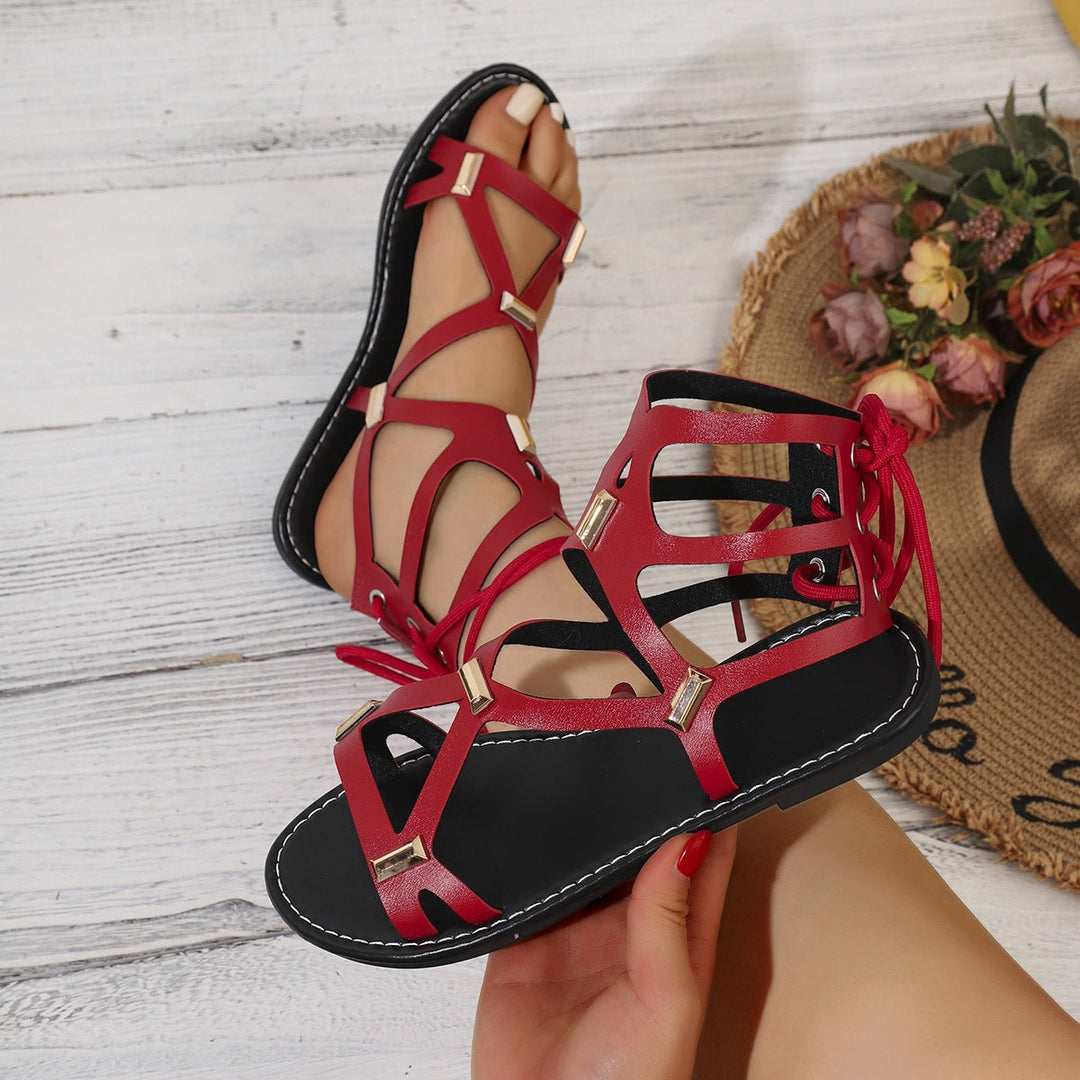 Damen Gladiatorensandalen mit elegantem Riemendesign und komfortablem Fußbett