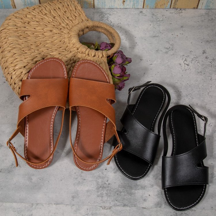 Damen bequeme Sandalen mit offenem Design und verstellbarem Riemen