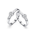Damenring mit Herz-Knoten-Design und eingravierten Liebesbotschaften Shop Nory