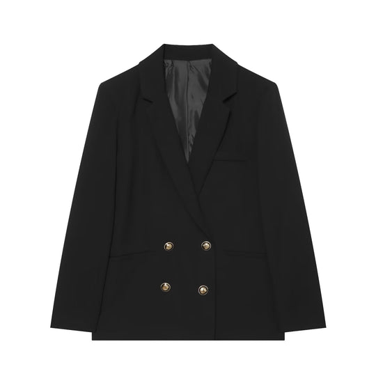 Damen Zweireihiger Oversize‑Blazer mit goldenen Zierknöpfen Shop Nory
