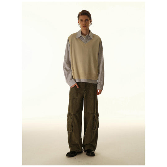 Damen Baggy-Cargo-Hose mit hoher Leibhöhe, großen Klappentaschen und verstärkten Nahtpaneelen Shop Nory
